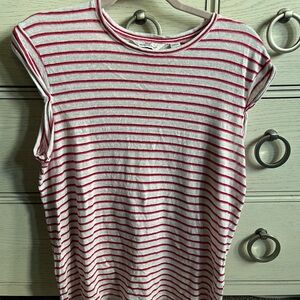 Vineyard Vines Red and White Fitted Short Sleeve Tee